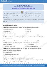 Đề thi học kì 2 Sinh 10 Kết nối tri thức - Đề số 9